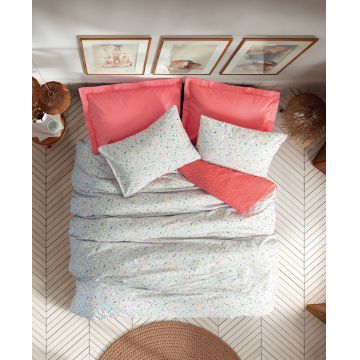 Lenjerie de pat dubla Super King (EU) (IT), L'essentiel Maison, Messy, Coral