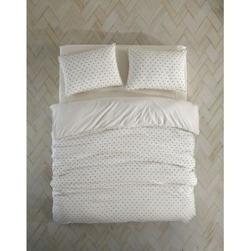 Lenjerie de pat dubla Super King (EU) (IT), L'essentiel Maison, Pas a Pas, Crem/Negru