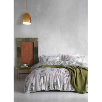 Lenjerie de pat dubla Super King (EU) (IT), L'essentiel Maison, Şile, Bej / Crem / Bleumarin