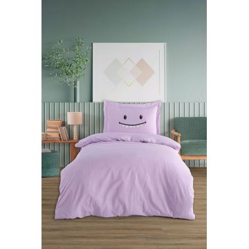 Lenjerie de pat dubla Super King (FR), 3 piese, L'essentiel Maison, Lububu, Lila
