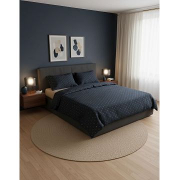 Lenjerie de pat dubla Super King (FR), L'essentiel Maison, Arlo Kombin, Gri inchis