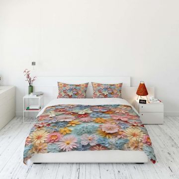 Lenjerie de pat pentru o persoana (DE), 2 piese, L'essentiel Maison, FLW_DVT25-10, Multicolor