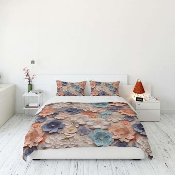 Lenjerie de pat pentru o persoana (DE), 2 piese, L'essentiel Maison, FLW_DVT25-20, Multicolor