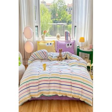 Lenjerie de pat pentru o persoana (DE), 2 piese, L'essentiel Maison, Funny, Lila