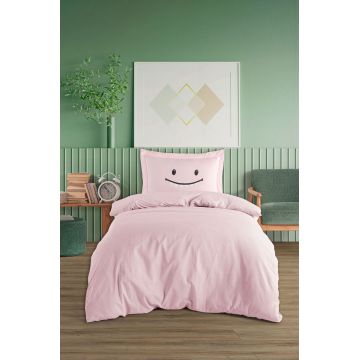 Lenjerie de pat pentru o persoana (DE), 2 piese, L'essentiel Maison, Lububu, Roz