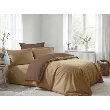Lenjerie de pat pentru o persoana (FR), L'essentiel Maison, Light Brown, Maro, Maro deschis / Maro