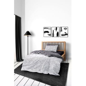 Lenjerie de pat pentru o persoana (FR), L'essentiel Maison, Maze, Negru