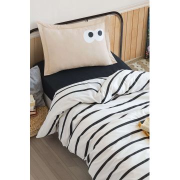 Lenjerie de pat pentru o persoana Single XXL (DE), 2 piese, L'essentiel Maison, Funny, Maro