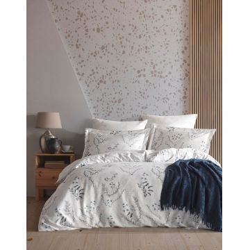 Lenjerie de pat pentru o persoana Single XXL (DE), L'essentiel Maison, Aqua, Alb / Gri / Albastru