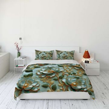 Set husă de pilotă dublă (FR), L'essentiel Maison, FLW_DVT25-34, Multicolor