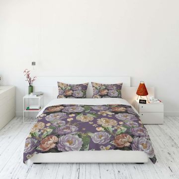 Set husă de pilotă dublă (FR), L'essentiel Maison, FLW_DVT25-4, Multicolor