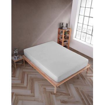 Cearceaf de pat cu elastic Jersey Single (FR) (IT) (ES) DE), L'essentiel Maison, Grey, Gri