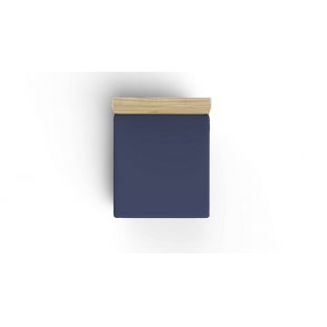 Cearceaf de pat cu elastic Ranforce Single Small (FR), L'essentiel Maison, Dark Blue, Albastru inchis
