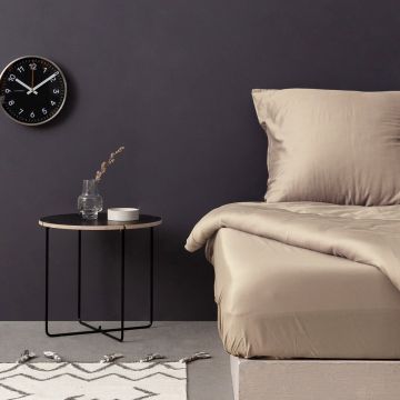 Cearceaf de pat cu elastic Satin Single Small (FR), L'essentiel Maison, De Beige, Bej