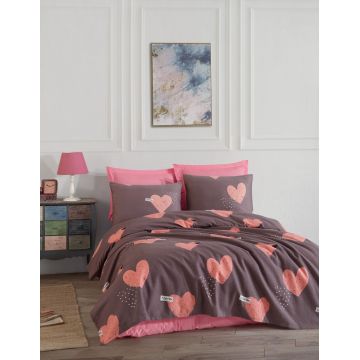 Cuvertura matlasata dubla (EU) (IT), L'essentiel Maison, Jana, Bumbac, Roz