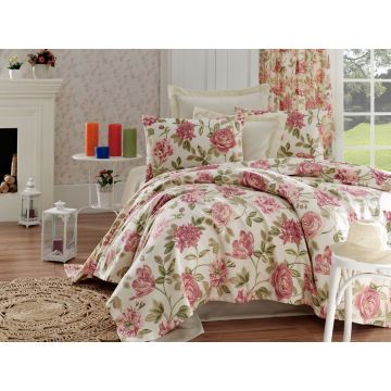 Cuvertura pique Single (FR), L'essentiel Maison, Care, Bumbac, Roz / Ecru / Bej