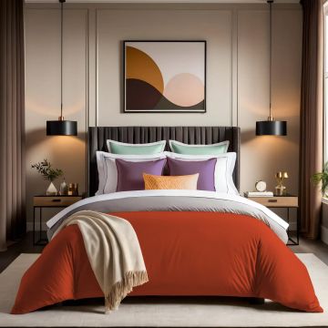 Husa de pilota Ranforce Single (FR), L'essentiel Maison, Tonne Mixte, Caramiziu