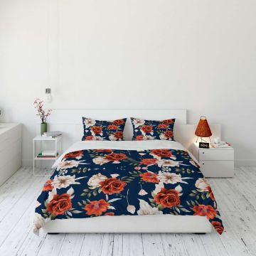 Lenjerie de pat dubla (DE), 3 piese, L'essentiel Maison, FLW_DVT25-6, Multicolor