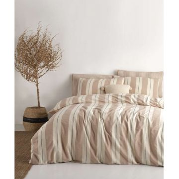 Lenjerie de pat dubla King (FR), L'essentiel Maison, Aura, Bej / Crem