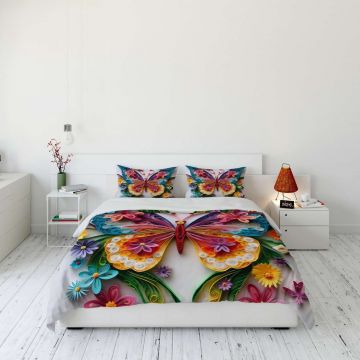 Lenjerie de pat pentru o persoana (DE), 2 piese, L'essentiel Maison, FLW_DVT25-38, Multicolor