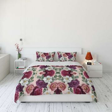 Lenjerie de pat pentru o persoana (DE), 2 piese, L'essentiel Maison, FLW_DVT25-8, Multicolor