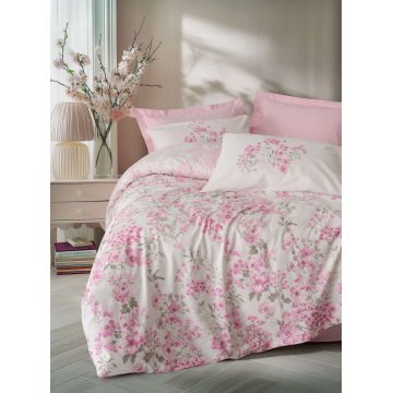 Lenjerie de pat pentru o persoana (DE), L'essentiel Maison, Floren, Roz