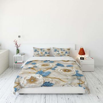 Lenjerie de pat pentru o persoana (FR), 2 piese, L'essentiel Maison, FLW_DVT25-19, Multicolor