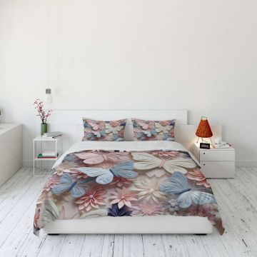 Lenjerie de pat pentru o persoana (FR), 2 piese, L'essentiel Maison, FLW_DVT25-21, Multicolor