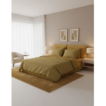 Lenjerie de pat pentru o persoana (FR), L'essentiel Maison, Najva Kombin, Galben mustar