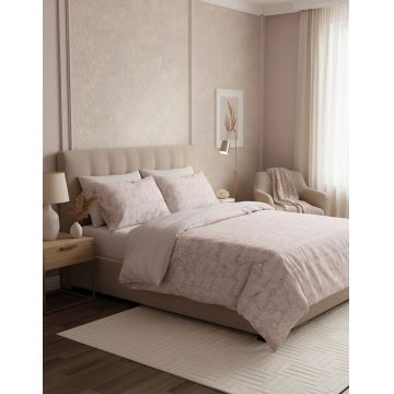 Lenjerie de pat pentru o persoana Single XXL (DE), L'essentiel Maison, Dalya Kombin, Roz pudra