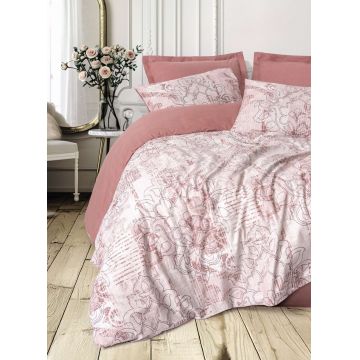 Lenjerie de pat pentru o persoana Single XXL (DE), L'essentiel Maison, Livara, Roz prafuit