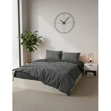 Lenjerie de pat pentru o persoana Single XXL (DE), L'essentiel Maison, Nobby Kombin, Antracit