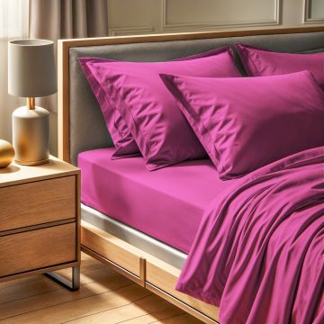 Cearceaf de pat cu elastic Ranforce Double (FR) (IT) (ES) (DE), L'essentiel Maison, Tonne Rosse, Roz prafuit