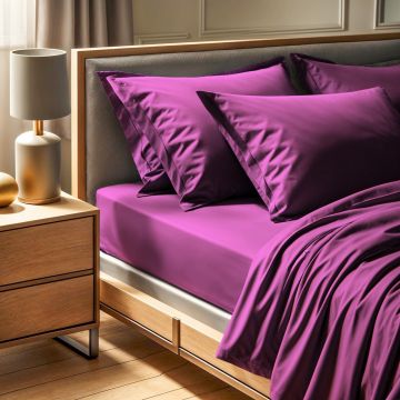 Cearceaf de pat cu elastic Ranforce Double (FR) (IT) (ES) (DE), L'essentiel Maison, Tonne Viole, Mov