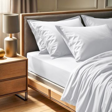 Cearceaf de pat cu elastic Ranforce Double XL (FR) (IT) (ES) (DE), L'essentiel Maison, Tonne Grise, Alb