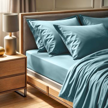 Cearceaf de pat cu elastic Ranforce King (FR) (IT) (ES) (DE), L'essentiel Maison, Tonne Mavie, Verde menta