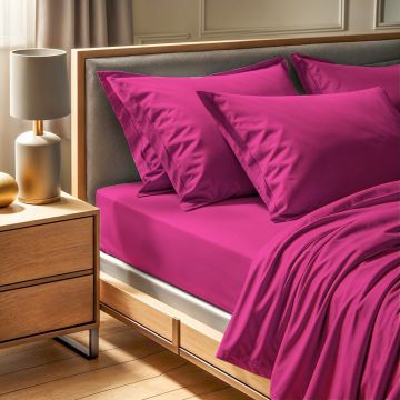 Cearceaf de pat cu elastic Ranforce King (FR) (IT) (ES) (DE), L'essentiel Maison, Tonne Rosse, Roz prafuit