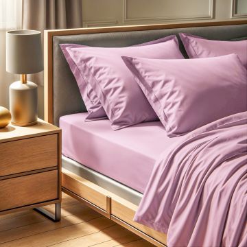 Cearceaf de pat cu elastic Ranforce Super King (FR) (IT) (ES) (DE), L'essentiel Maison, Tonne Rosse, Roz prafuit