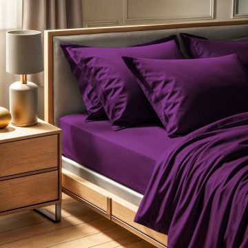 Cearceaf de pat cu elastic Ranforce Super King (FR) (IT) (ES) (DE), L'essentiel Maison, Tonne Viole, Mov