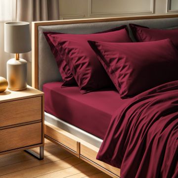 Cearceaf de pat Ranforce King, L'essentiel Maison, Tonne Rosse, Roz prafuit