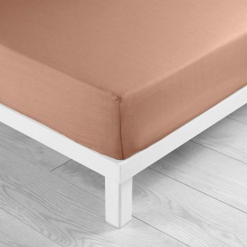 Cearceaf somon din bumbac cu elastic 160x200 cm Lina – douceur d'intérieur