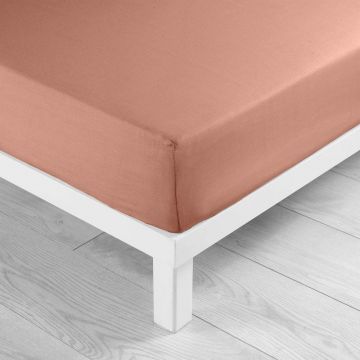 Cearceaf somon din bumbac cu elastic 180x200 cm Lina – douceur d'intérieur