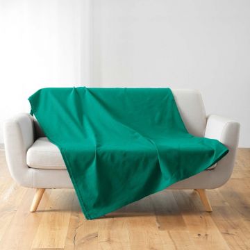 Cuvertură albastru-verde 220x240 cm Lucile – douceur d'intérieur