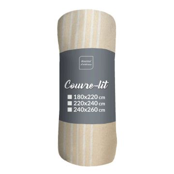 Cuvertură bej 220x240 cm Adele – douceur d'intérieur
