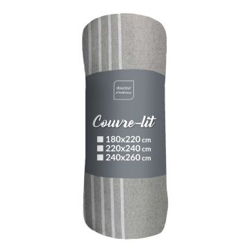 Cuvertură gri 220x240 cm Adele – douceur d'intérieur
