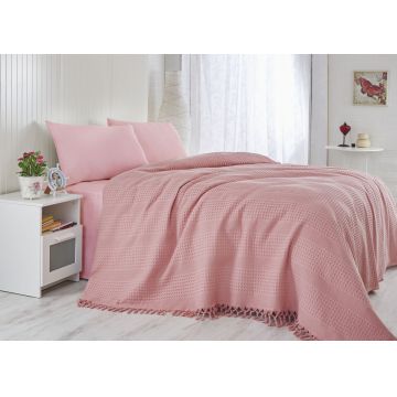 Cuvertura matlasata dubla, L'essentiel Maison, Coral, Coral