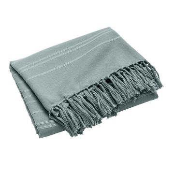 Cuvertură verde din bumbac 125x150 cm Lilia – douceur d'intérieur