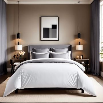 Husa de pilota Ranforce Single XXL (DE), L'essentiel Maison, Tonne Grise, Alb