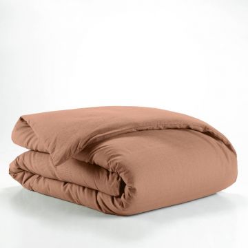 Husă de pilotă somon din bumbac pentru pat de o persoană 140x200 cm Lina – douceur d'intérieur