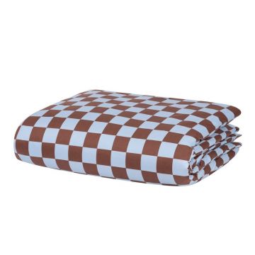 HusÄde pilotÄalbastru-deschis/maro din bumbac satinat pentru pat de o persoanÄ140x200 cm Plu âu0080noo.ma